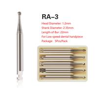 DENTAL Dentista Carbide Burs Round Tungsten Steel For Low Speed Handpiece RA1-8