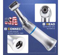 Dental Low Slow Speed E-type 4Hole Contr angle Air Motor Nosecone Fit NSK OR1