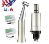 Dental Low Speed Handpiece Kit Contra Angle Straight Air Motor 2/4Hole YX