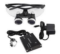 Dental Power Occhialini binoculari chirurgici Occhialini in vetro ottico 3.5/2.5X 420 mm con lampada frontale a LED(Color:B,Size:3.5x)