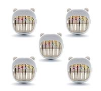 Dental Root Canal Files Organizer Case Endodontic Management Scatola di disinfezione con righello di misurazione (5 pezzi)