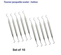 Dental Set Of 10 strumenti diagnostici Towner Jaquette Scalers Examination Tools