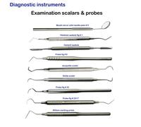 Dental Set strumenti diagnostic Sonde 9 Probe 23/17 Explorer Kit Jaquette Scaler