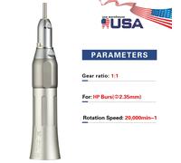 Dental Slow Low Speed Handpiece Straight Contra Angle Air Motor 4/2Holes