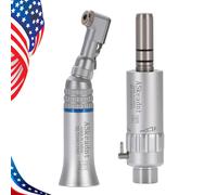 Dental Slow Low Speed Handpiece Straight Contra Angle Air Motor 4/2Holes AS