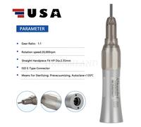 Dental Slow Low Speed Handpiece Straight Contra Angle Air Motor 4H Nosecone FX