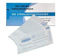 Dental Sterilization Pouches - 200 Pcs Self-Sealing Cleaning Pouch, Medical Professional Sterilization Tool Bag 130 x 57mm for Steam, ETO Dental Nail Art Clean Accessories