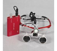 Dental Surgical 3.5x420mm Binocular Loupes Glasses /LED Head Light lampada Lamp