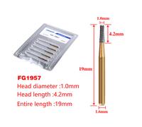 Dental Tungsten Carbide frese FG 1957 1958 Crown Cutting Bur for High Speed Gold