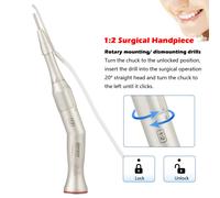 Dentale 1:2 Osteotomy Surgical Low Speed Handpiece 20º Contra Angle NSK Style