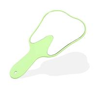 Dentale Carino Dente A Forma Di Specchio Portatile In Plastica Specchi Paziente Viso Specchi Orale Clinica Regalo Per Le Donne Bambini (Verde)