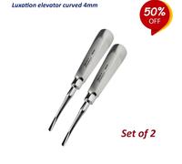 Dentale Chirurgico Denti Estrazione Strumenti Radice Elevatori Lussate Curvo 4mm