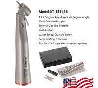 Dentale Electric Handpiece 1:4.2 Contra Angle 45 Degree Surgical Fiber Optic
