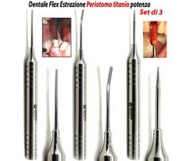 Dentale Flex dente Estrazione Periotomo radice Titanio potenza Ascensori 3 Set