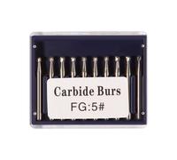 Dentale Tungsten Carbide Bur FG Drills Round Type For manipolo ad alta velocità