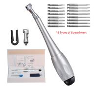 Dentale Universal Implant Kit Torque Wrench Contra Angle & 16pcs Drivers Silver