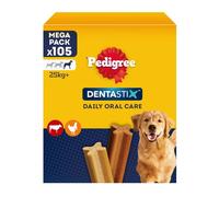 Dentastix Snack per la Igiene Orale (Cane Grande 25 kg) 270 g 105 Pezzi 15