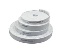 Dente ad arco PU Bianco HTD 5M Larghezza cinghia dentata aperta 10/15/20mm Poliuretano Acciaio 5M-20mm HTD5M Puleggia sincrona 1 pz(5Meters,20mm)
