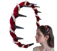 Dente della fascia perla, fascia perla - Wave Hairband,Accessori per non slip Accessori Chiesa per la testa di pettine per una ragazza
