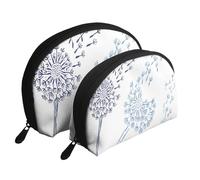 Dente di leone, Borsa per trucco a conchiglia Portamonete da donna Borsa da toilette piccola Borsa per cosmetici 2 pezzi