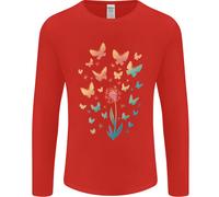 Dente Di Leone Farfalla Piante Giardinaggio Uomo Manica Lunga T-Shirt