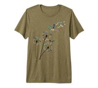 Dente di Leone Libellula Fiore, Libellula Floreale Albero Maglietta Premium