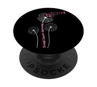 Dente di leone per la consapevolezza del cancro al seno Speranza di forza del desiderio PopSockets PopGrip Adesivo