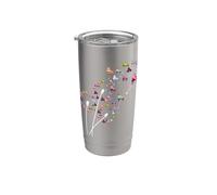Dente di leone Roller Skate Flower, albero di pattinaggio a rotelle floreale Bicchiere termico in acciaio inox doppia parete