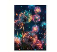 Dente di leone sognante - Puzzle 200 Pezzi - puzzle Fai da te, Intrattenimento Creativo, Puzzles Classico Arte,Regalo per Adulti dai 14 anni 35 x 25 cm