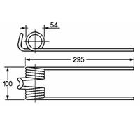 Dente di Ricambio per Ranghinatore Ama Filo 8 mm - 5 pz Made in Italy