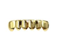 Dente placcato oro - Denti a morsetto Strati dorati, Copper Grillz Set | Top & Bottom Groll Kit per hip hop cosplay costume accessorio festa servizio fotografico video music, Arcata inferiore