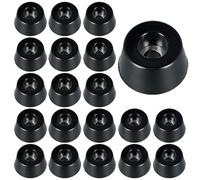 dentedeleao 20 Piedini In Gomma, Gomme Di Supporto, Antirumore, Antiscivolo Con Rondella In Metallo Per Porta, Tagliere, Altoparlante, Gamba Della Sedia (15x12x8mm, Nero)