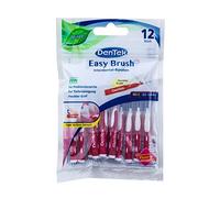 DenTek Easy Brush 2,3 mm 3,8 mm fine ISO 2 (12 pezzi) spazzola interdentale con sapore di menta per spazi interdentali molto stretti e parentesi graffe. Manico flessibile, bianco, blu