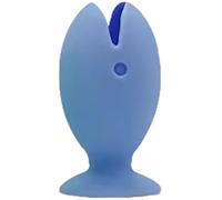 Dentel Organizer - Soft Silicone Fish Design Toothbrush Stand, Anti Dust Cover Case, Suction Base Holder | Bathroom Sink Storage Solution, Portable Hygiene Accessory for Family Use
