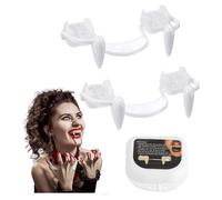 Denti da vampiro, 2 pezzi, denti finti retrattili, regalo per tutti (A1)