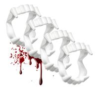 Denti da vampiro, 4 pezzi, denti da vampiro, per Halloween, costume da vampiro, per dentizione per adulti, Draculaura Fangs Boy, morso da vampiro