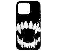 Denti da vampiro morso zanne morso male segno morso vizioso grungy Custodia per iPhone 16 Pro