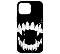 Denti da vampiro morso zanne morso male segno morso vizioso grungy Custodia per iPhone 16 Pro Max