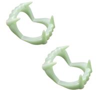 Denti da vampiro per bambini, 2 pezzi di denti da vampiro, denti finti, denti di lupo mannaro, accessori di scena cosplay, dentatura in plastica per bambini Dracula