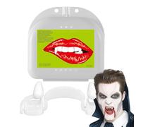 Denti da Vampiro retrattili, Colla con Denti da Vampiro | Protesi con Dispositivo Nascosto, Design Retrattile, per Costume Cosplay per Lupo Mannaro, Zombie e