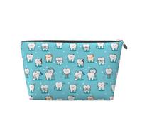 Denti dentali blu, Borsa da toilette Borsa per trucco Borsa per cosmetici Borsa da toilette da viaggio portatile