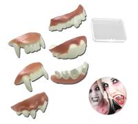Denti di Gag, 6 Pezzi Denti di Bob, Denti di Gnarly Brutti, Denti Finti Creativo Spaventoso, Denti da Vampiro di Protesi, Denti Artificiali Strani per Bomboniere in Costume di Halloween