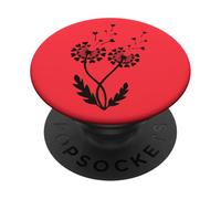 Denti di leone che soffia nel vento con cuori carini PopSockets PopGrip Adesivo