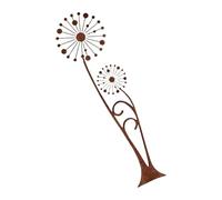 Denti di leone in ferro arrugginito strumento decorativo per piante da giardino prati aiuole resistente alle intemperie disposizione dei fiori