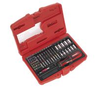 Denti Fini Cacciavite a Cricchetto E Set Accessori 51pc - Sealey AK64903 Nuovo