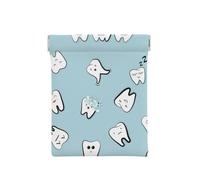 Denti Modello Dente Cartoon dentale, Spremere il portafoglio superiore da donna Borsa portaoggetti Piccola portamonete Portamonete