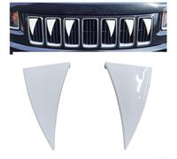Denti per auto a forma di zanna da vampiro, confezione da 2 pezzi, decorazione in plastica bianca per griglia anteriore, resistente alle intemperie, personalizzabile per berlina, SUV, pick-up o