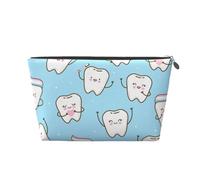 Denti simpatico cartone animato, Borsa da toilette Borsa per trucco Borsa per cosmetici Borsa da toilette da viaggio portatile