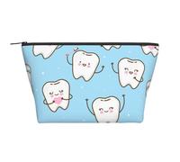 Denti simpatico cartone animato, Borsa da toilette Borsa per trucco Borsa per cosmetici Borsa da toilette da viaggio portatile