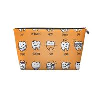 Denti simpatico cartone animato, Borsa per il trucco Borsa per cosmetici Borsa da toilette da viaggio portatile Borsa da toilette
